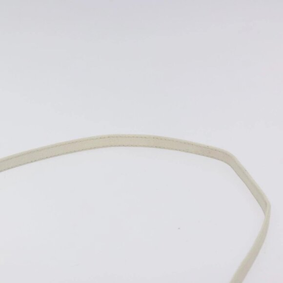 Salvatore Ferragamo Gancini Shoulder Bag Leather Ivory Gold Auth 122679 - Picture 9 of 16